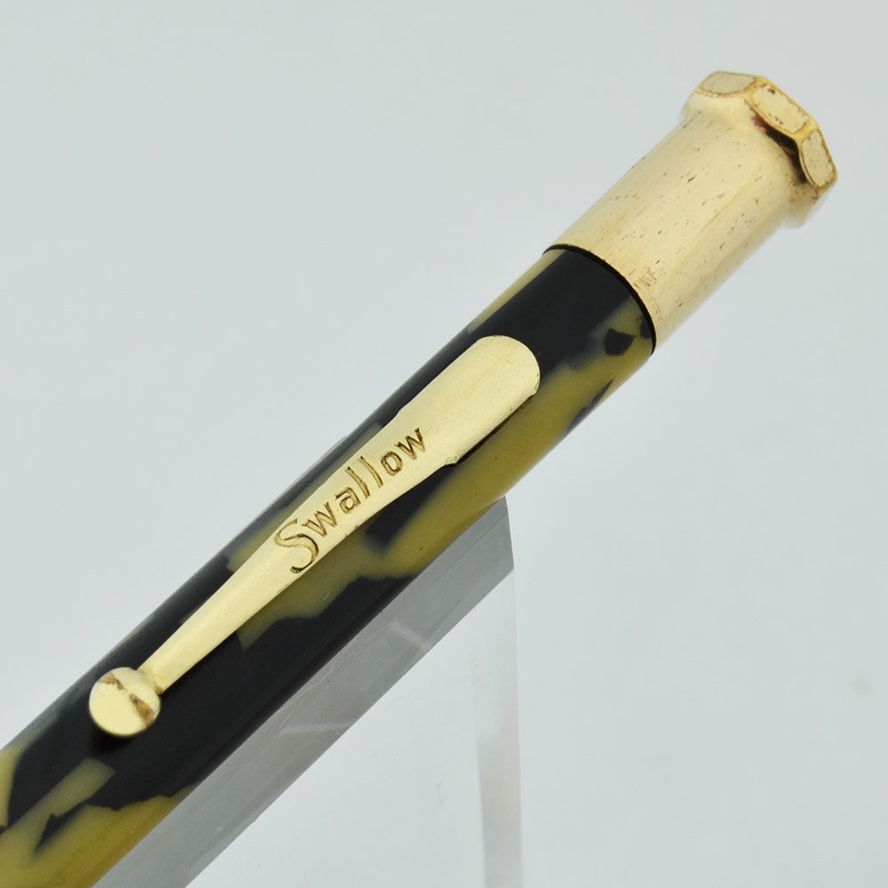 Mabie Todd Swallow Mechanical Pencil - Full Size, Black & Pearl
